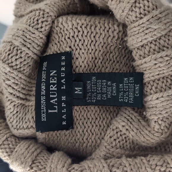 Rare Vintage Ralph Lauren Beige Hand Knit Horse Head Sweater, Sz.M. - Picture 5 of 6